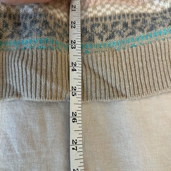 Talbots Cardigan Womens Sz X Rainbow Fair Isle Lambs Wool Mohair Blend Nordic - Picture 10 of 10